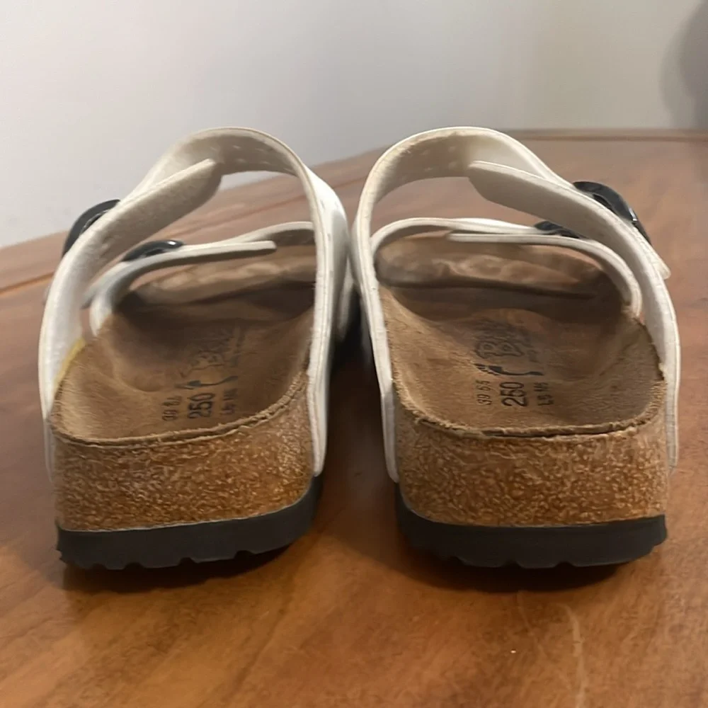 Birkenstock Birki’s Padded Slide Sandal White Freeport Size 8   39